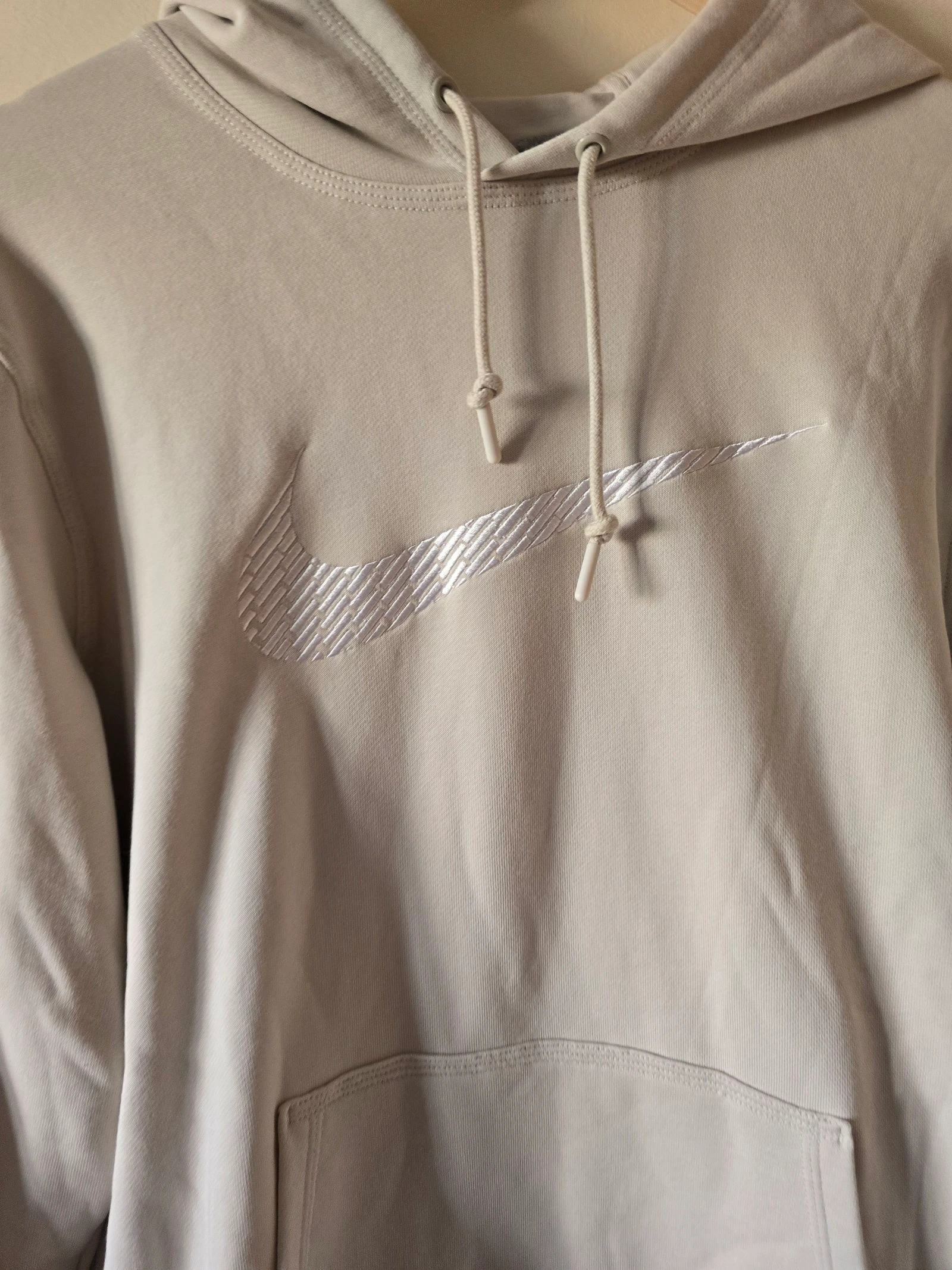 Nike Beige hoodie met capuchon en geborduurd logo - Maat M (Nieuw met labels) – photo 3